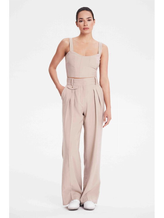 BENU BENU Top Top Beżowy Slim Fit