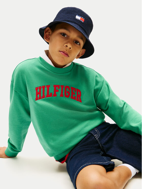 Tommy Hilfiger Tommy Hilfiger Džemperis ar kapuci KB0KB10404 Zaļš Regular Fit