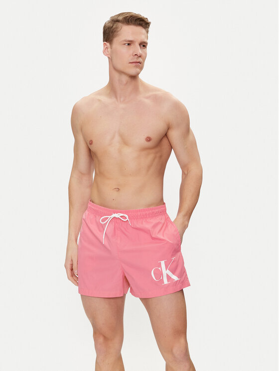 Calvin Klein Swimwear Calvin Klein Swimwear Szorty kąpielowe KM0KM00967 Różowy Regular Fit