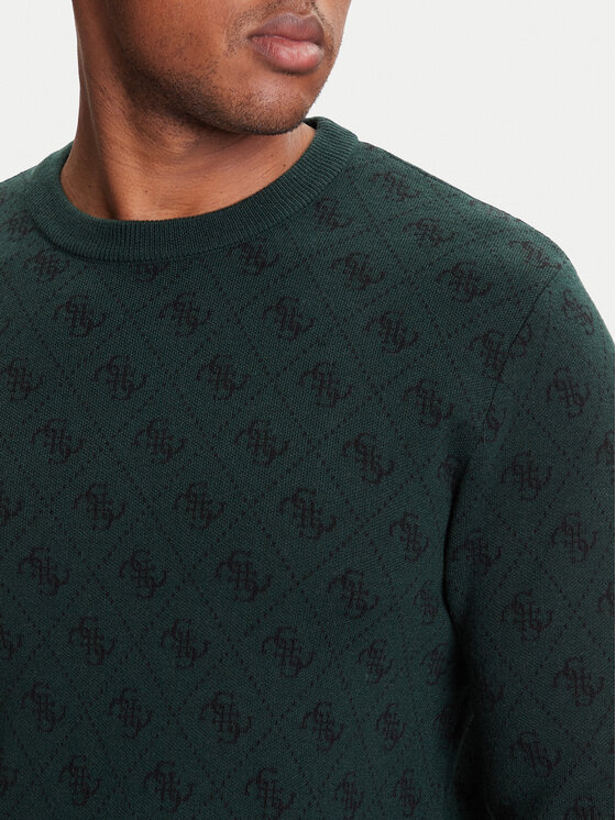 Guess Guess Džemperis M5YR10 Z3OE2 Zaļš Reglan Fit