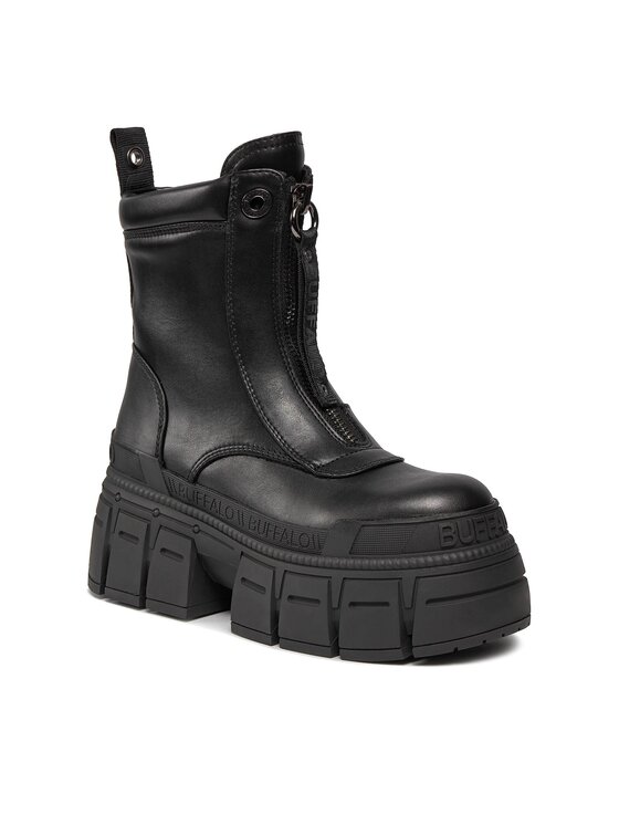 Buffalo Buffalo Polokozačky Gospher Zip Boot BN1622350 Černá