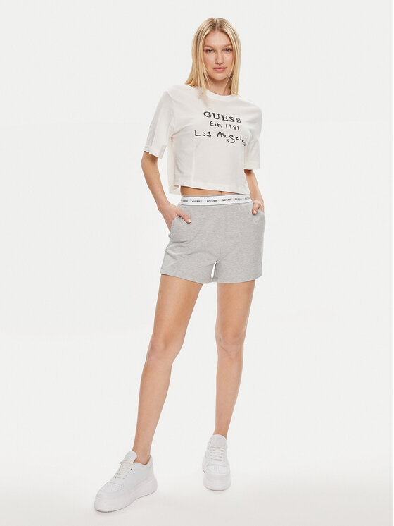 Guess Guess Kratke pidžama hlače O4GD02 KBS91 Siva Loose Fit