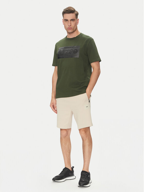 BOSS BOSS Póló 50538112 Zöld Regular Fit