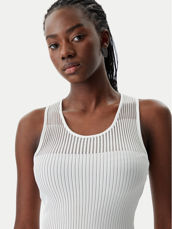 PINKO PINKO Džemper haljina 104802 A2GJ Bijela Regular Fit