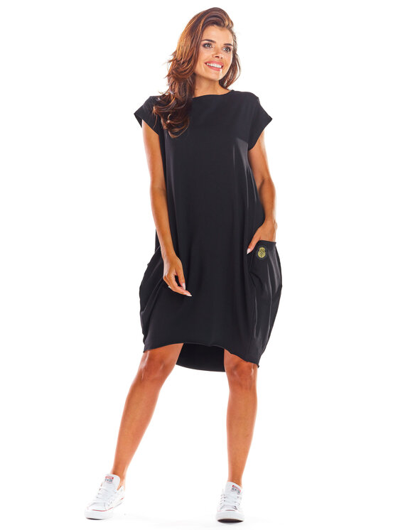 Infinite You Infinite You Sukienka letnia M206 Czarny Basic Fit