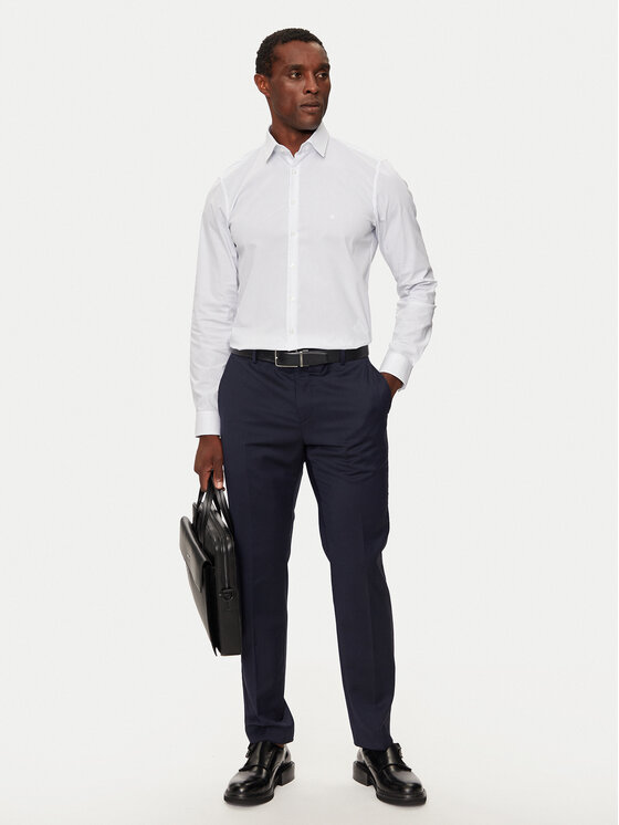 Calvin Klein Calvin Klein Πουκάμισο K10K113537 Λευκό Slim Fit