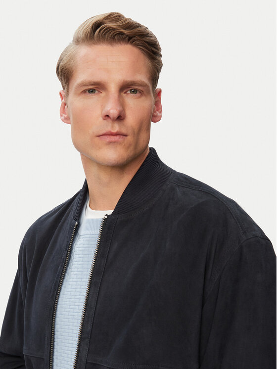 BOSS BOSS Шкіряна куртка Jonorve 50562519 Cиній Regular Fit