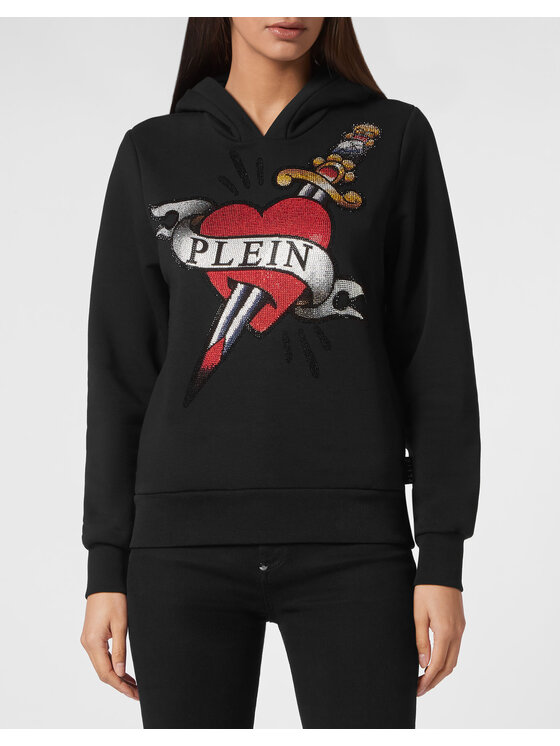 PHILIPP PLEIN PHILIPP PLEIN Mikina 1909 Čierna Regular Fit