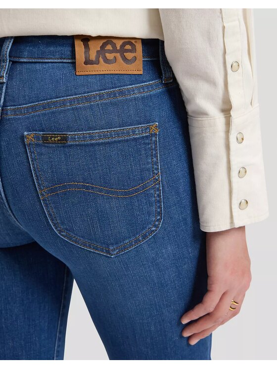 Lee Lee Jeansy LONDON Niebieski Straight Leg