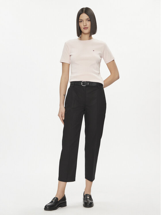 Tommy Hilfiger Tommy Hilfiger Тишърт New Cody WW0WW40587 Розов Slim Fit