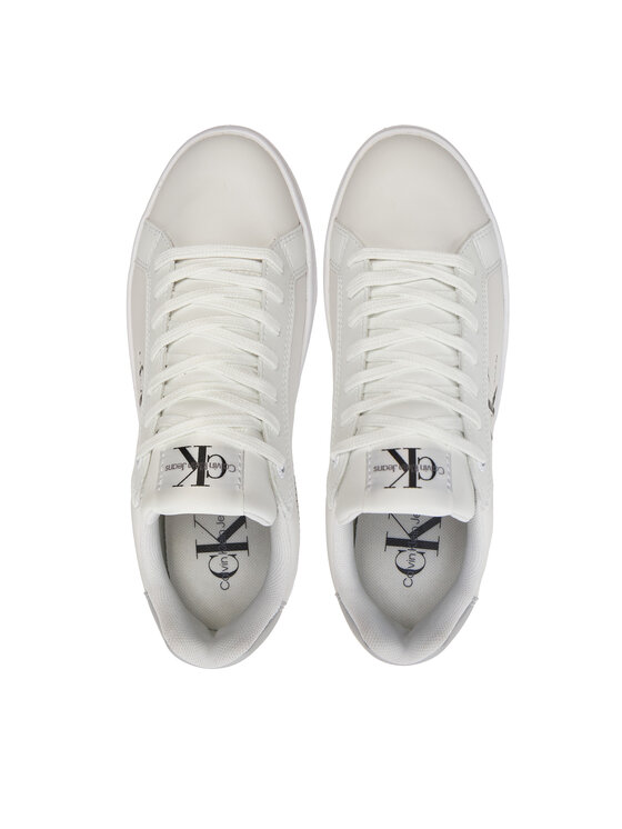 Calvin Klein Jeans Calvin Klein Jeans Sneakersy Bold Platf Low Lace Lth Ml Mtl YW0YW01516 Biały