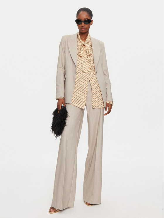 Maryley Maryley Giacca da abito 24IB187/M01 Beige Regular Fit
