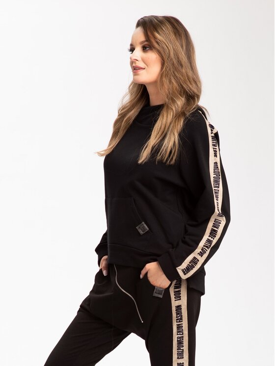 Look Made With Love Look Made With Love Bluza Look810 Marsala Czarny Active Fit