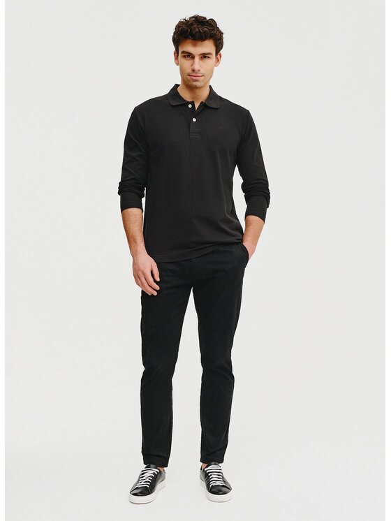 Pako Lorente Pako Lorente Longsleeve P25SF-TX-005 Czarny Classic Fit
