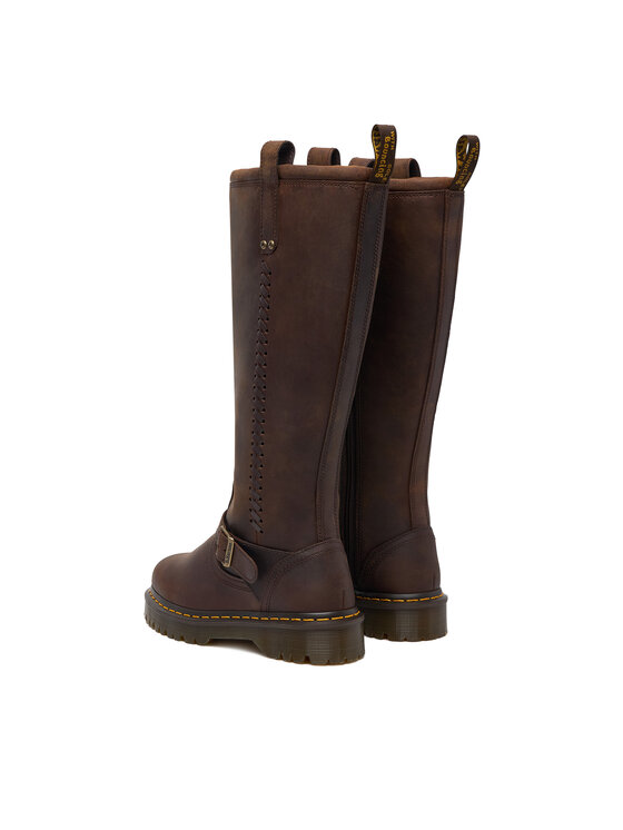Dr. Martens Dr. Martens Kozaki ANISTONE KNEE HIGH CRAZY HORSE DM41871200 Brązowy