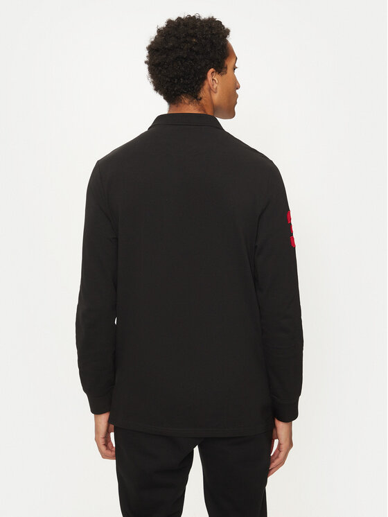 U.S. Polo Assn. U.S. Polo Assn. Тениска с яка и копчета MUP1935 Черен Regular Fit