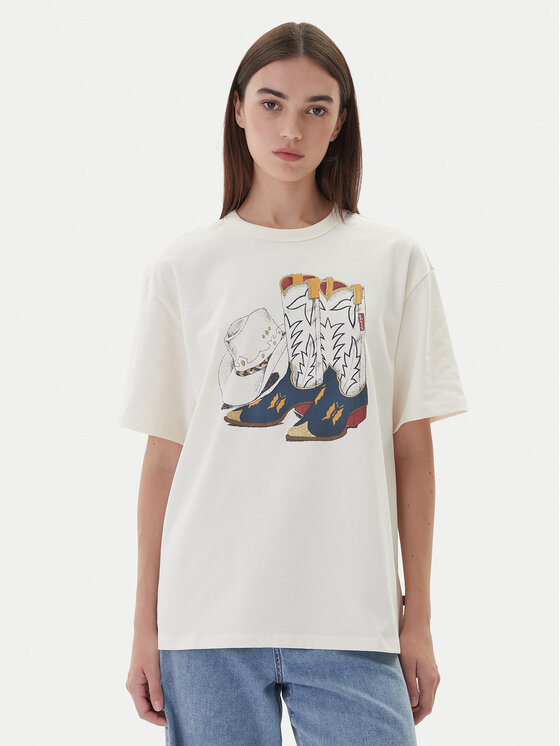 Levi's® Levi's® Póló Graphic Tabor 001MX-0007 Ekru Regular Fit