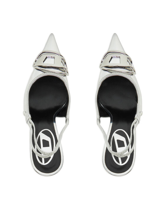Diesel Diesel Pantofi cu toc subțire Y02985 P1660 T9002 Argintiu