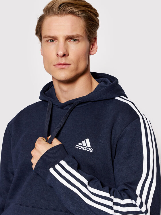 adidas adidas Pulóver Essentials Fleece 3-Stripes GK9073 Sötétkék Regular Fit