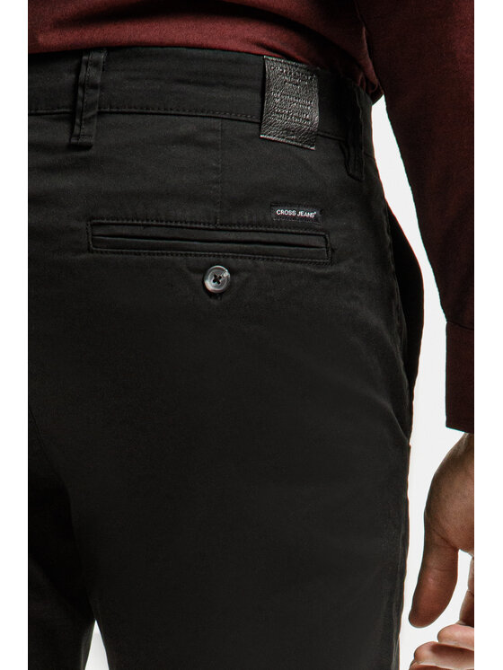 Cross Jeans Cross Jeans Chinosy F 194-581 Czarny Tapered Leg