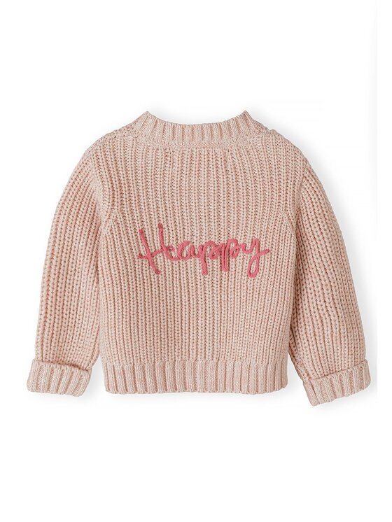 minoti minoti Kardigan 31BABYKNIT1 Różowy jasny Regular Fit