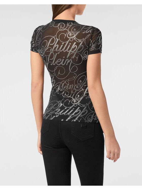PHILIPP PLEIN PHILIPP PLEIN T-Shirt 24291 Černá Skin Tight Fit