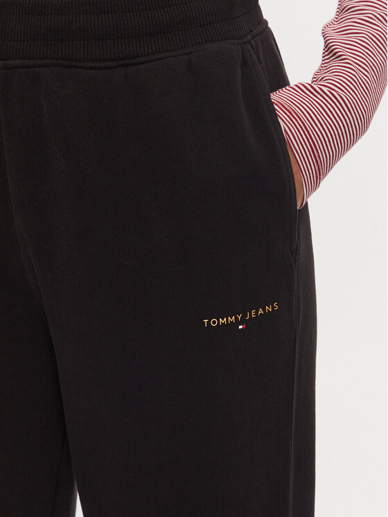 Tommy Jeans Tommy Jeans Melegítő alsó DW0DW19657 Fekete Relaxed Fit
