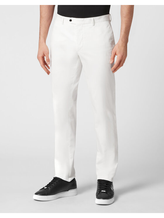PHILIPP PLEIN PHILIPP PLEIN Chinosy 385 Biały Chino Fit