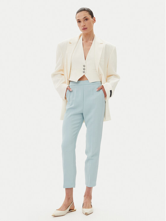 PINKO PINKO Bavlnené nohavice 102861 A213 E28 Modrá Regular Fit