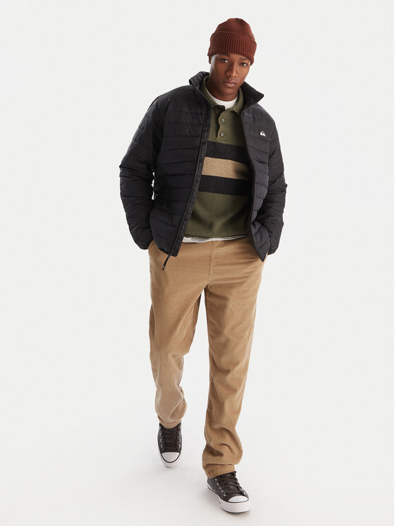 Quiksilver Quiksilver Demisezoninė striukė Scaly Fz EQYJK04190 Juoda Regular Fit