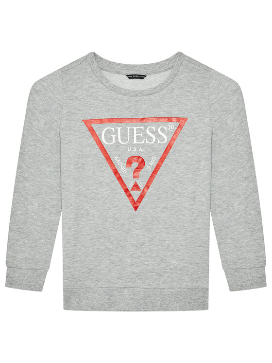 Guess Guess Majica dugih rukava N73Q10 KAUG0 Siva Regular Fit