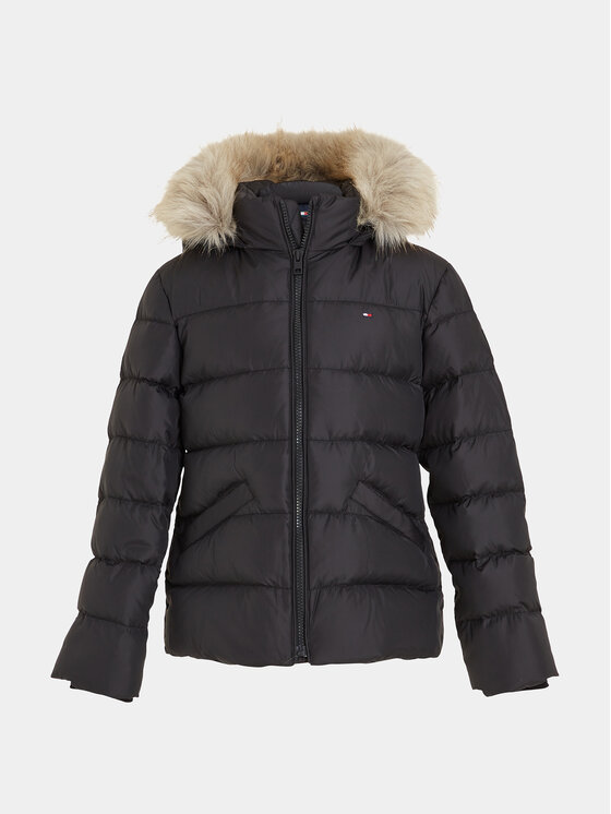 Tommy Hilfiger Tommy Hilfiger Μπουφάν πουπουλένιο Essential KG0KG07399 S Μαύρο Regular Fit