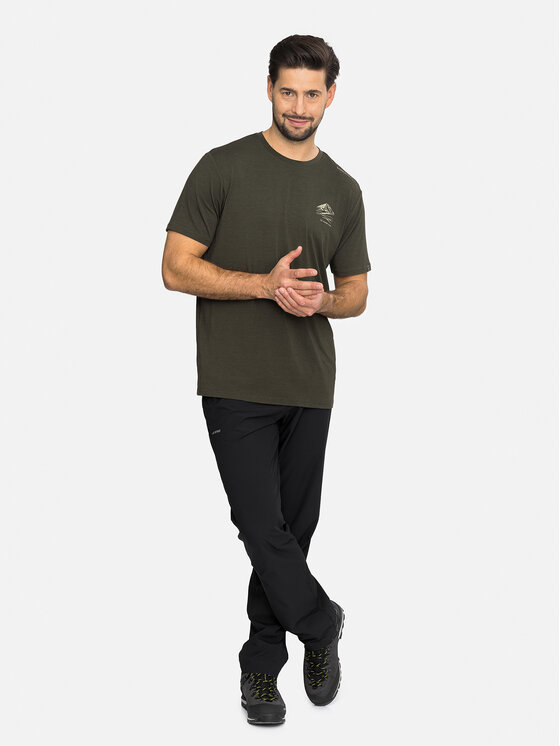 Viking Viking T-Shirt Lenta Bamboo Light Man Zielony ciemny Regular Fit