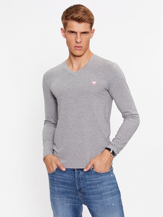 Pull Sweat Guess Femme - Gris, Manches Longues, Coton, Logo Patchs - Taille M - Très Bon état