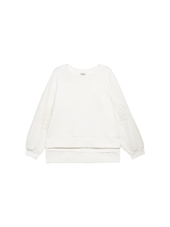 Oltre Oltre Felpa G947J004184N011 Bianco Regular Fit