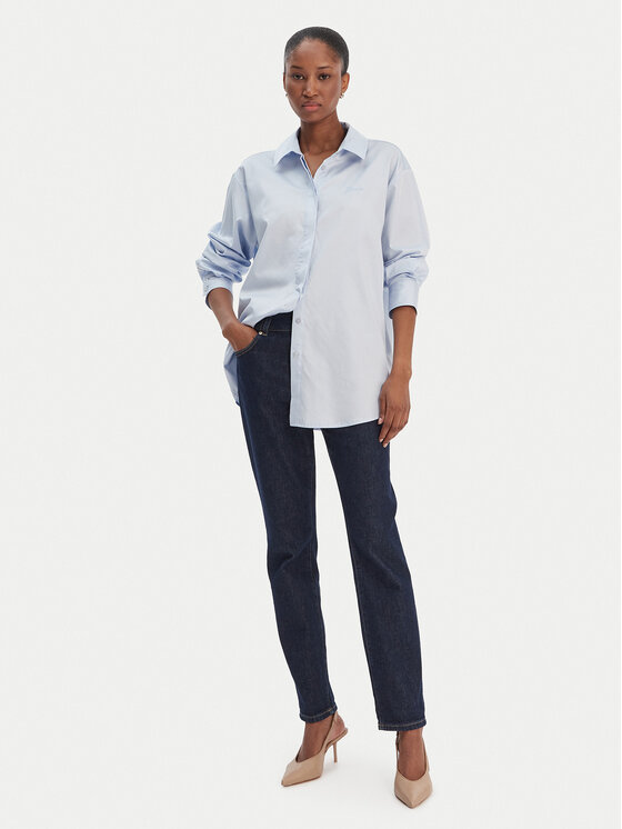 Guess Guess Hemd W6RH57 WAF10 Himmelblau Oversize