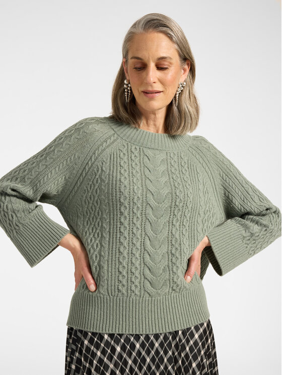 Elena Mirò Elena Mirò Maglione M105Z000873N0A5 Verde chiaro Boxy Fit