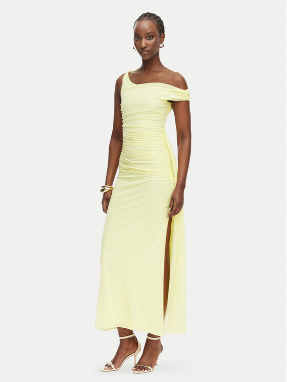 Bardot Estélyi ruha Layana 60513DB Sárga Slim Fit