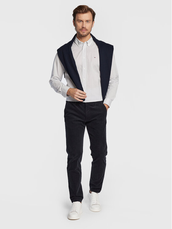 Tommy Hilfiger Tommy Hilfiger Πουκάμισο Mini Geo MW0MW25036 Λευκό Regular Fit