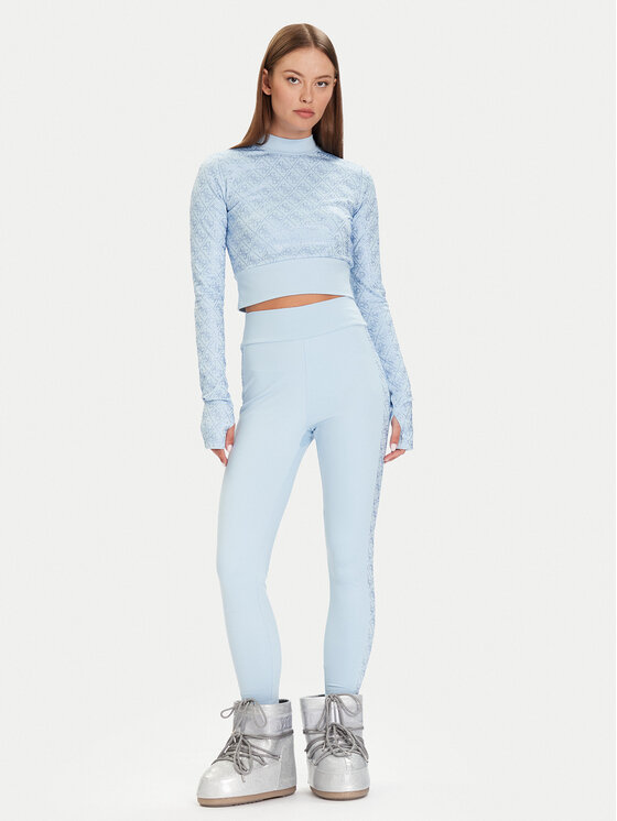 Guess Guess Μπλουζάκι W5BP48 K7182 Γαλάζιο Slim Fit