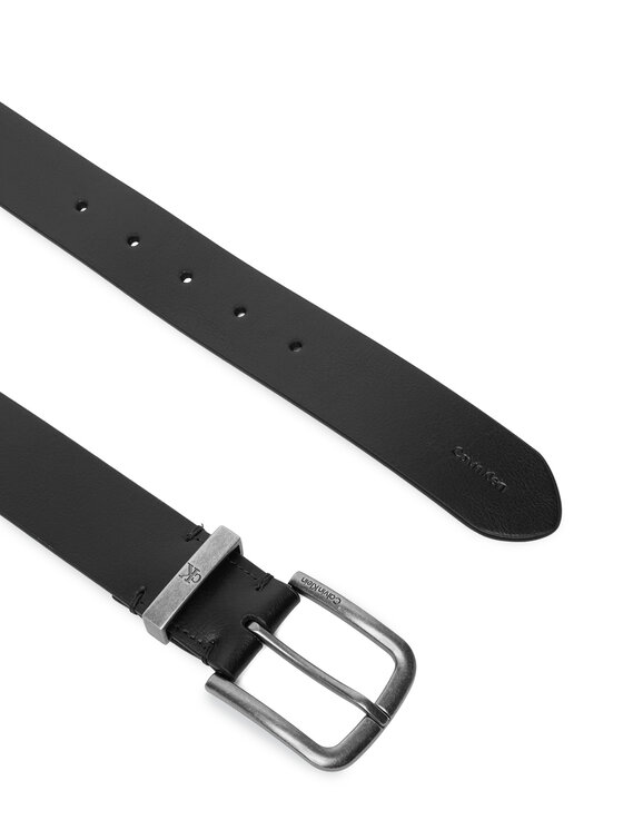 Calvin Klein Calvin Klein Cintura Seasonal Logo Tumbled 35Mm Fixed LV04D7128G Nero