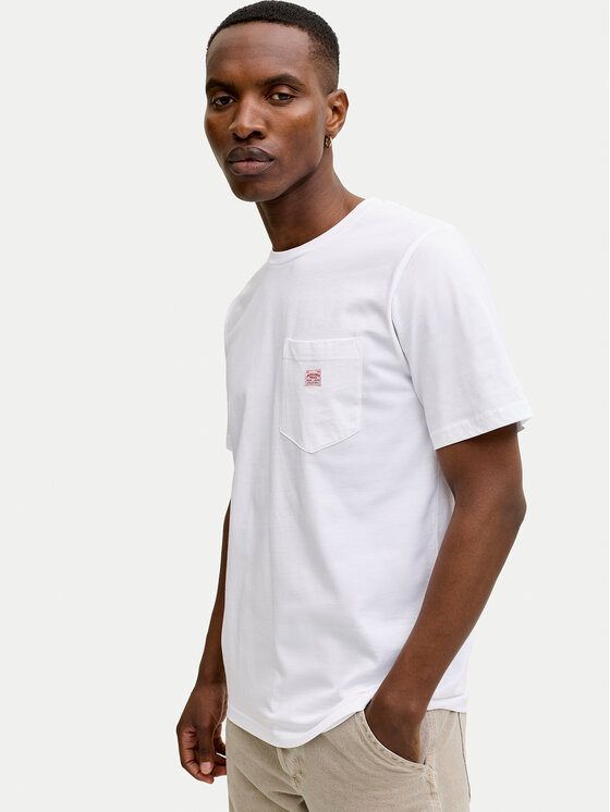 Jack & Jones Jack & Jones Tričko Blucaleb 12293019 Biela Regular Fit