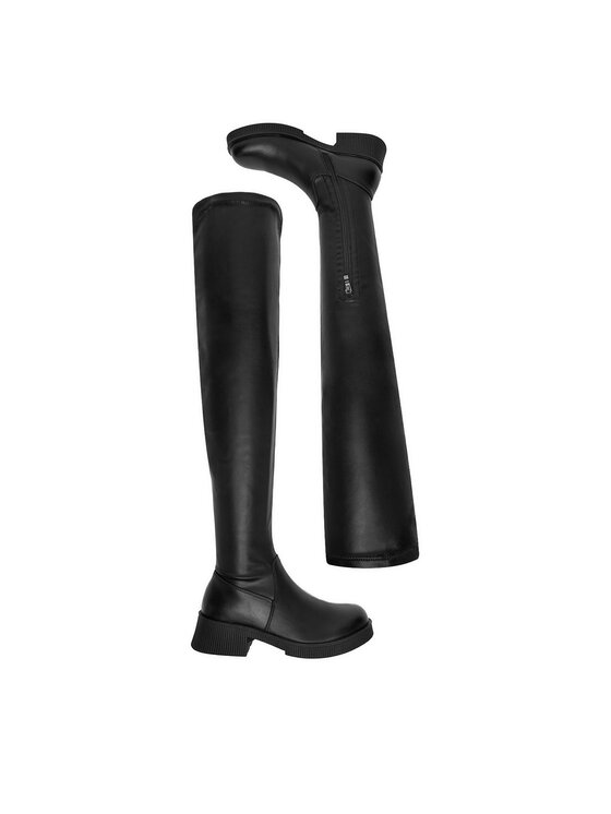 DeeZee DeeZee Overknees TYA81-J218 Schwarz