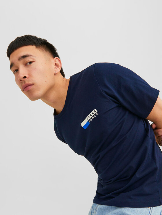 Jack & Jones Jack & Jones T-Shirt Corp 12233999 Tmavomodrá Standard Fit