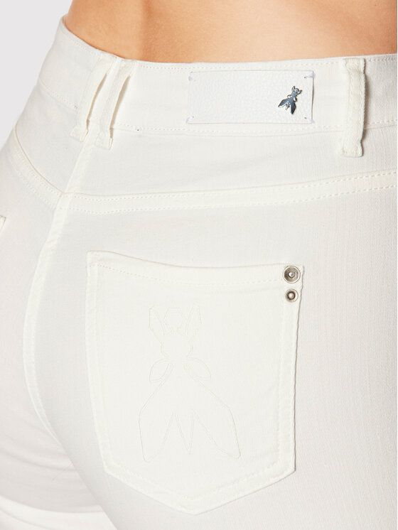 Patrizia Pepe Patrizia Pepe Blugi CP0937/DSo4/W146 Alb Skinny Fit