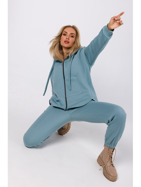 Made of Emotion Made of Emotion Mikina M761 Modrá Modern Fit