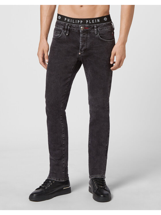 PHILIPP PLEIN PHILIPP PLEIN Jeansy 465 Šedá Straight Leg