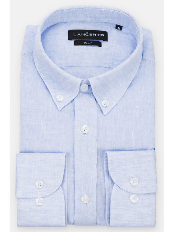 Lancerto Lancerto Koszula Harleen Błękitny Slim Fit