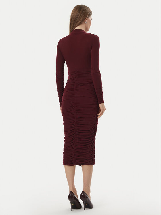 Bardot Bardot Koktejlové šaty Amera 60772DB Bordová Slim Fit