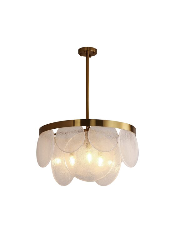 MIAhome MIAhome Lampa wisząca AURORA mosiądz 60 cm Złoty
